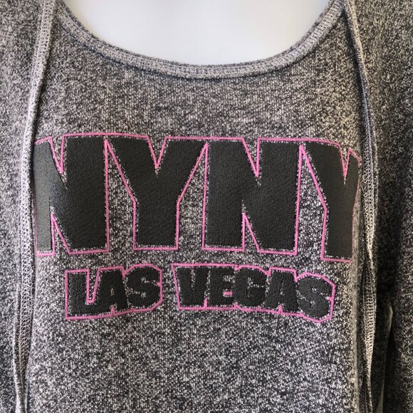 New York New York Women’s Soft Lightweight Long Line Hoodie Size Large - Picture 4 of 12